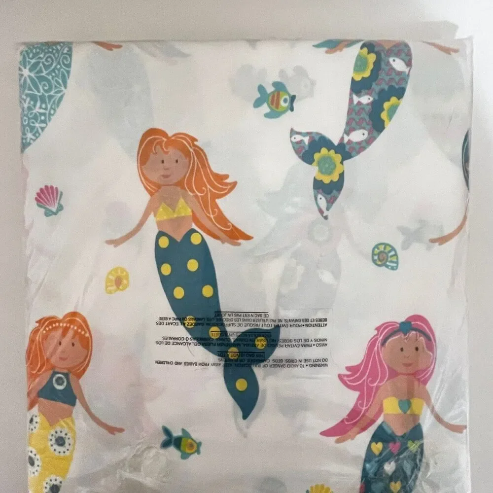 Garnet Hill Kids Mermaid Duvet Cover Size Double Queen NEW